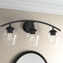 Wayfair vanity store lights black